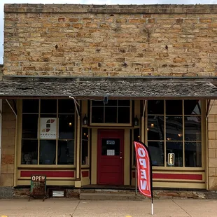 the front of the building