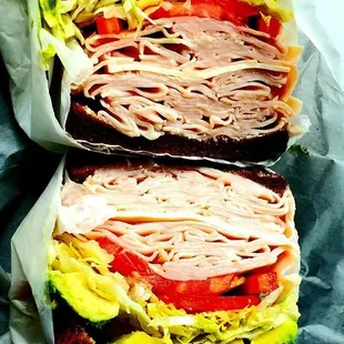 Turkey &amp; Avocado on Squaw bread. Awesome!