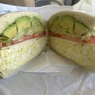 This is a #15 with added avocado and pepper Jack cheese.