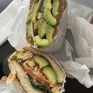 Dancing Avocado Veggie Sandwich