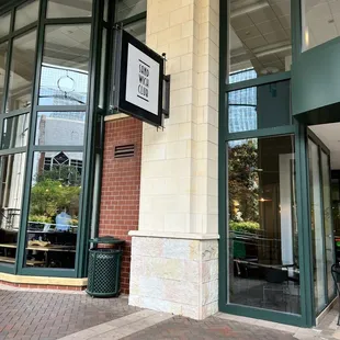 the entrance to the restaurant