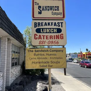 Sign facing north