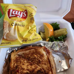 Grilled ham and cheese. Loved it.