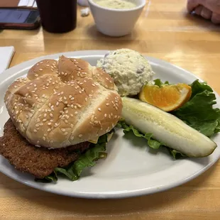 Chicken fried steak sandwich - a daily special
