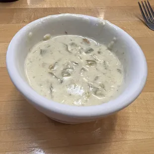 Creamy green chile chicken soup