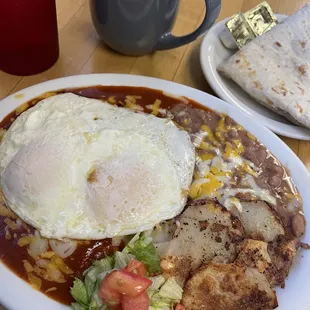 Red chile enchiladas