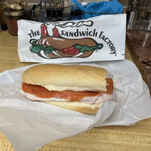 a sandwich on a bun