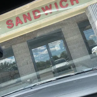 the front of the sandwich shop