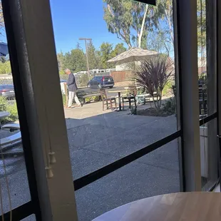 outside