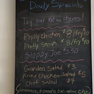 Daily Specials