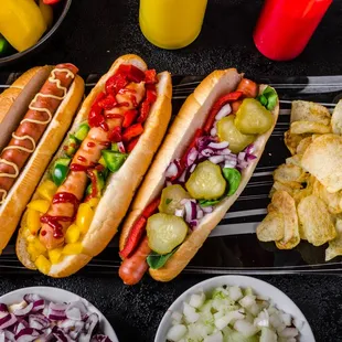 food, sandwich, hot dog, hot dogs