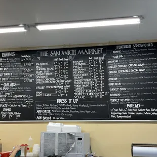 The menu board