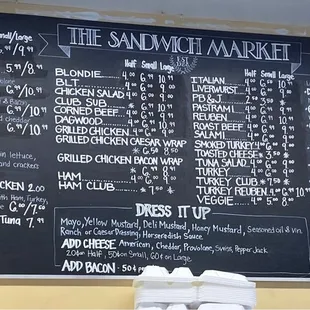 Menu board