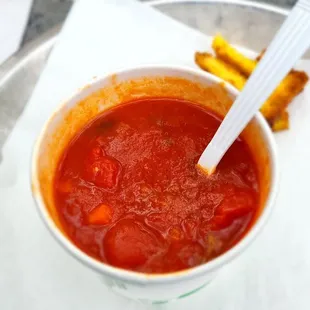 Legit the best Tomato soup I&apos;ve ever had! Battles my Gispacho... I could eat here every day!!! Perfect staff! A gem, bravo Safety Harbor!