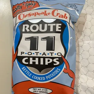 These are my favorite chips. So good. They taste like crab seasoning