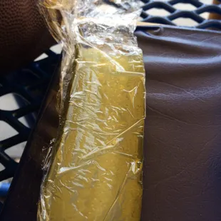 The mushy pickle slice.