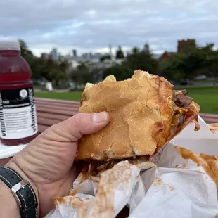 Thats about half of a BBQ Beef Sandwich