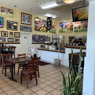 the interior of the restaurant