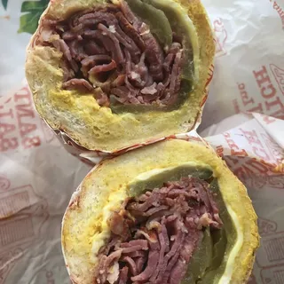 Pastrami and Swiss Sandwich Lunch