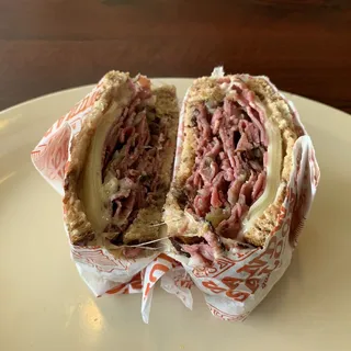Grilled Pastrami Reuben Sandwich Lunch