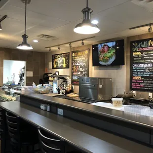 interior, sushi and sashimi