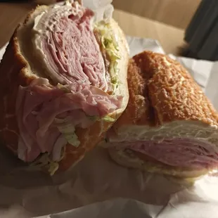 Ham and mortadela