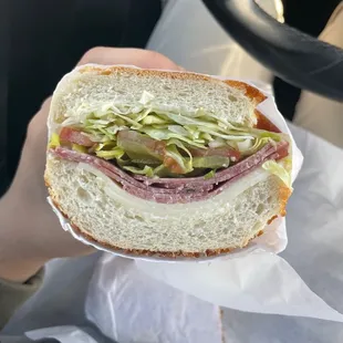 Salami Sandwich on Dutch Crunch