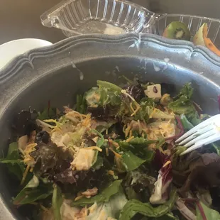 The house salad is delicious and huge!