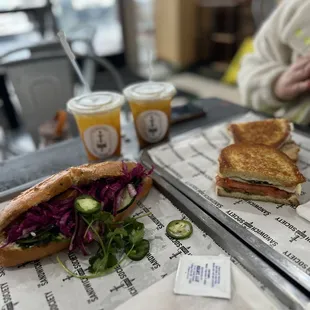 Vegan Bahn Mi and Chicken Pesto