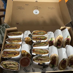 Variety of sandwiches. All delish!