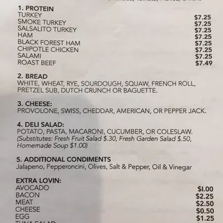 Custom Sandwich Custom Sandwich