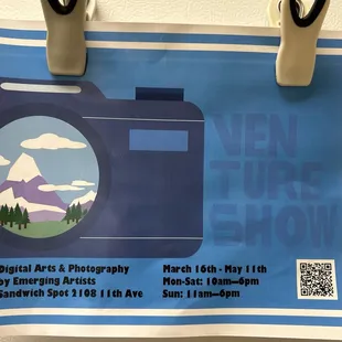 I received this flyer from a local artist and I knew I had to go view the talent.