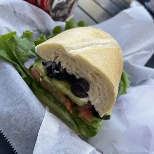 The Ian's Breakdown (regular veggie with avocado and cheese added)