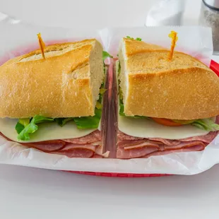#1) The Godfather
Ham, salami, prosciutto, provolone &amp; Italian dressing.