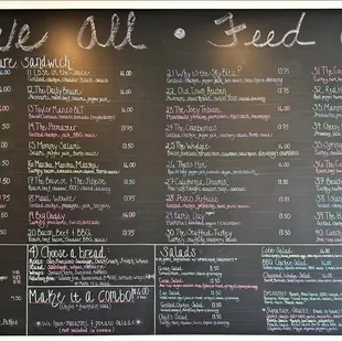 Our lovely (and cheeky) menu!