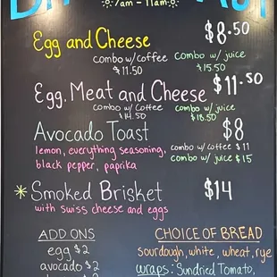 New Breakfast Menu!!!