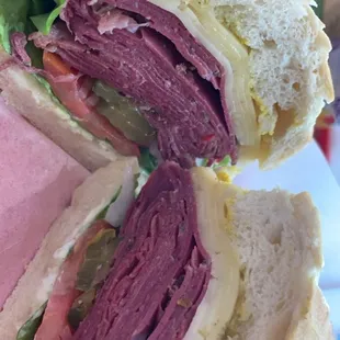 Hot Pastrami with pepper jack and added ghost pepper cheese! Yummm!