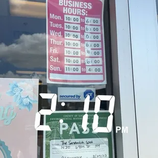 You can see the open sign is off