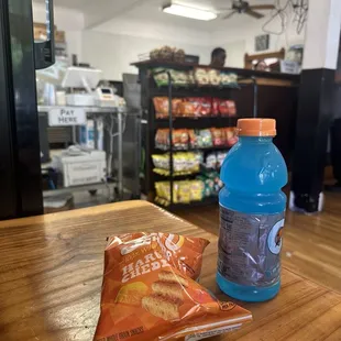 Picking up food for my son