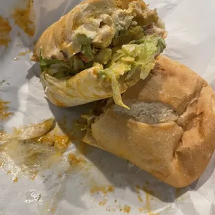 Sandwich was drenched, the paper under was soaked