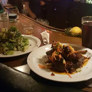 Ribs, Caesar Salad, DM Seasonal. 16$ at happy hour. You wish tops was your neighborhood bar.