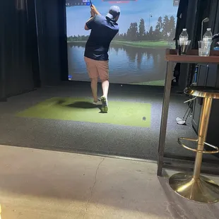 Virtual golf after dinner
