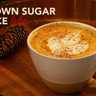 a cup of brown sugar spice latte