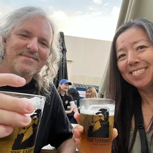 Enjoying patio action