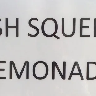 a sign for lemonade