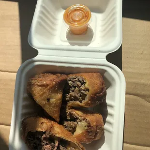 Steak egg rolls (10)