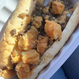 Steak and shrimp hoagie