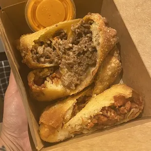 Langonisa egg rolls