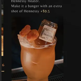 What menu advertised