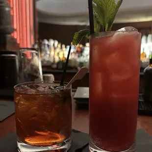 Manhattan and mocktail